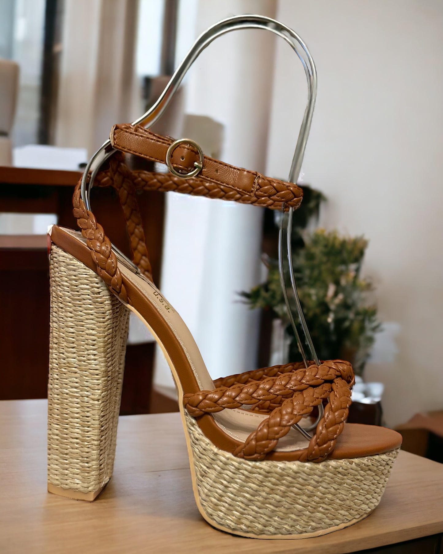 CAMILA PLATFORM HEELS- TAN